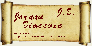 Jordan Dimčević vizit kartica